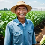 농업 분야 생명공학의 최신 동향 - **Prompt:** A wide, bright shot of a modern, expansive field or a large, high-tech greenhouse filled...