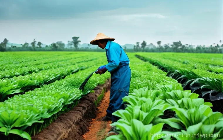 농업 분야 생명공학의 최신 동향 - **Prompt:** A dynamic, futuristic interior view of a multi-tiered vertical farm in an urban setting....